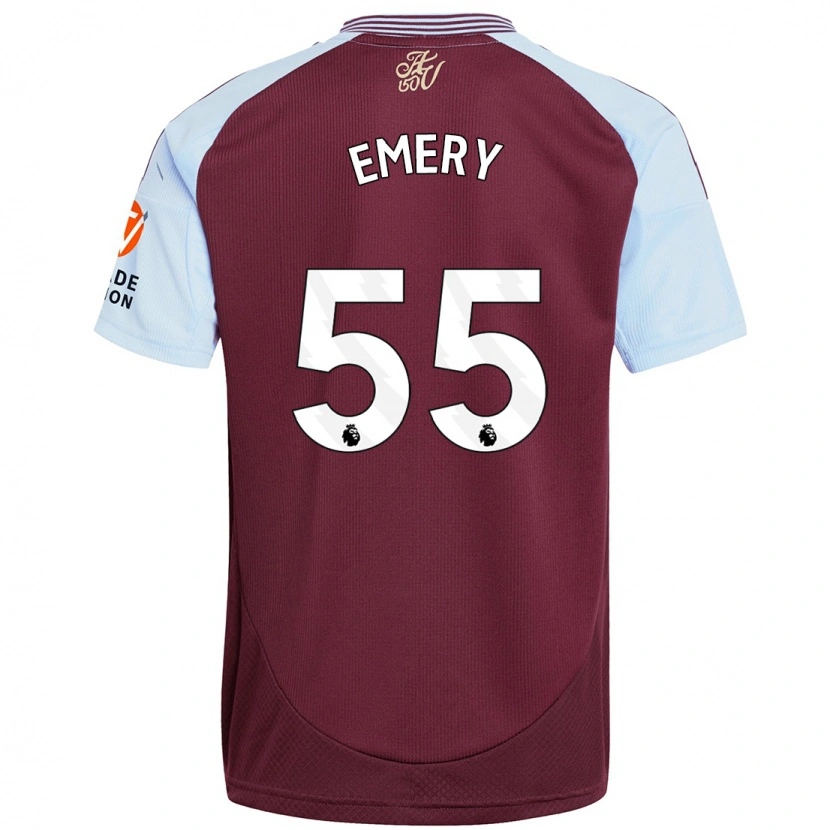 Danxen Män Lander Emery #55 Vinröd Himmelsblå Hemmatröja Matchtröjor 2024/25 Tröjor T-Tröja