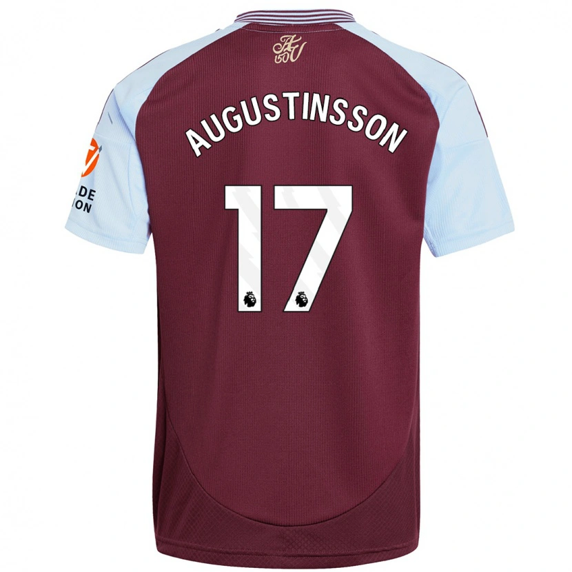 Danxen Män Ludwig Augustinsson #17 Vinröd Himmelsblå Hemmatröja Matchtröjor 2024/25 Tröjor T-Tröja