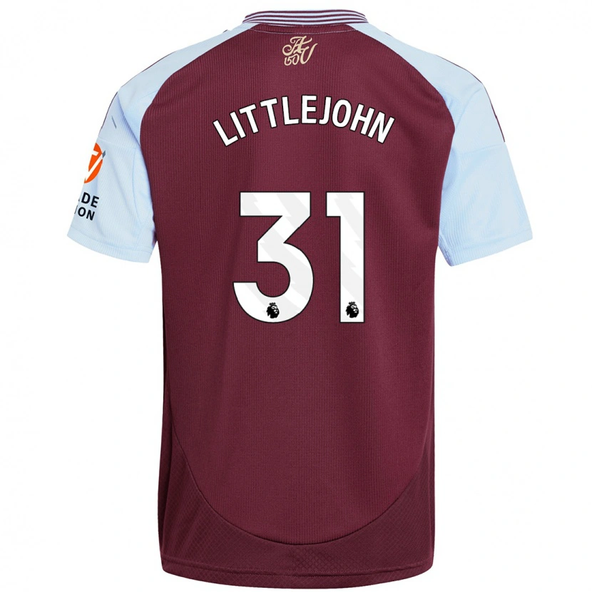 Danxen Män Ruesha Littlejohn #31 Vinröd Himmelsblå Hemmatröja Matchtröjor 2024/25 Tröjor T-Tröja
