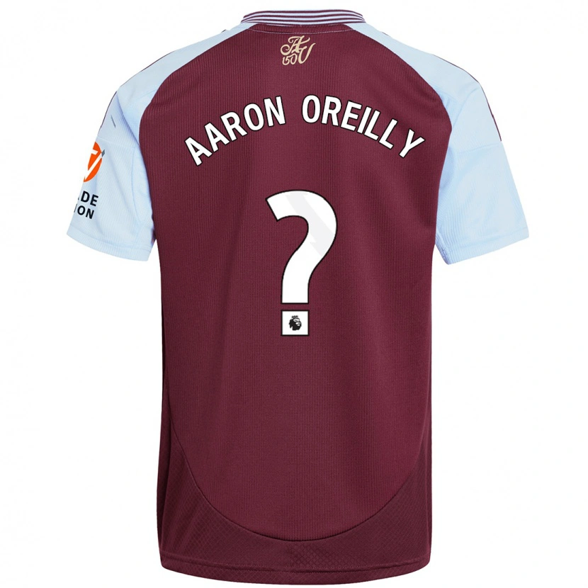Danxen Män Aaron Oreilly #0 Vinröd Himmelsblå Hemmatröja Matchtröjor 2024/25 Tröjor T-Tröja