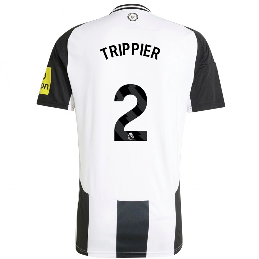 Danxen Män Kieran Trippier #2 Vit Svart Hemmatröja Matchtröjor 2024/25 Tröjor T-Tröja