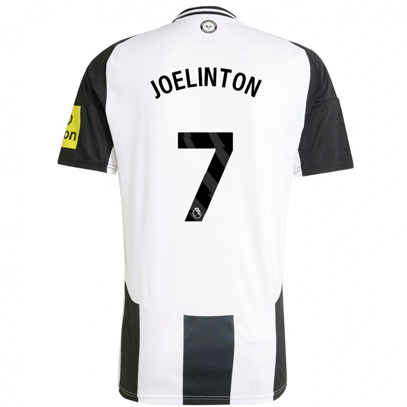 Danxen Män Joelinton #7 Vit Svart Hemmatröja Matchtröjor 2024/25 Tröjor T-Tröja