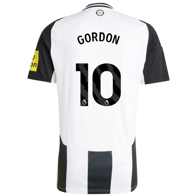 Danxen Män Anthony Gordon #10 Vit Svart Hemmatröja Matchtröjor 2024/25 Tröjor T-Tröja