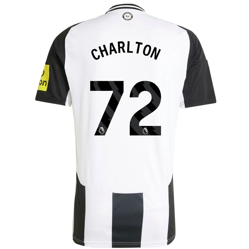 Danxen Män Dylan Charlton #72 Vit Svart Hemmatröja Matchtröjor 2024/25 Tröjor T-Tröja