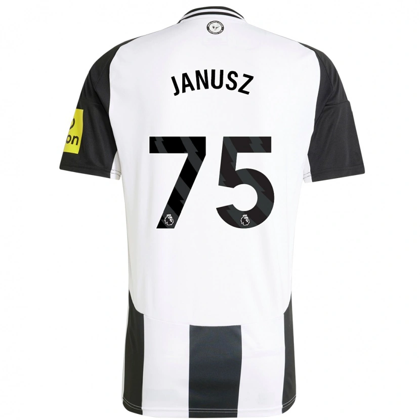 Danxen Män Adrian Janusz #75 Vit Svart Hemmatröja Matchtröjor 2024/25 Tröjor T-Tröja
