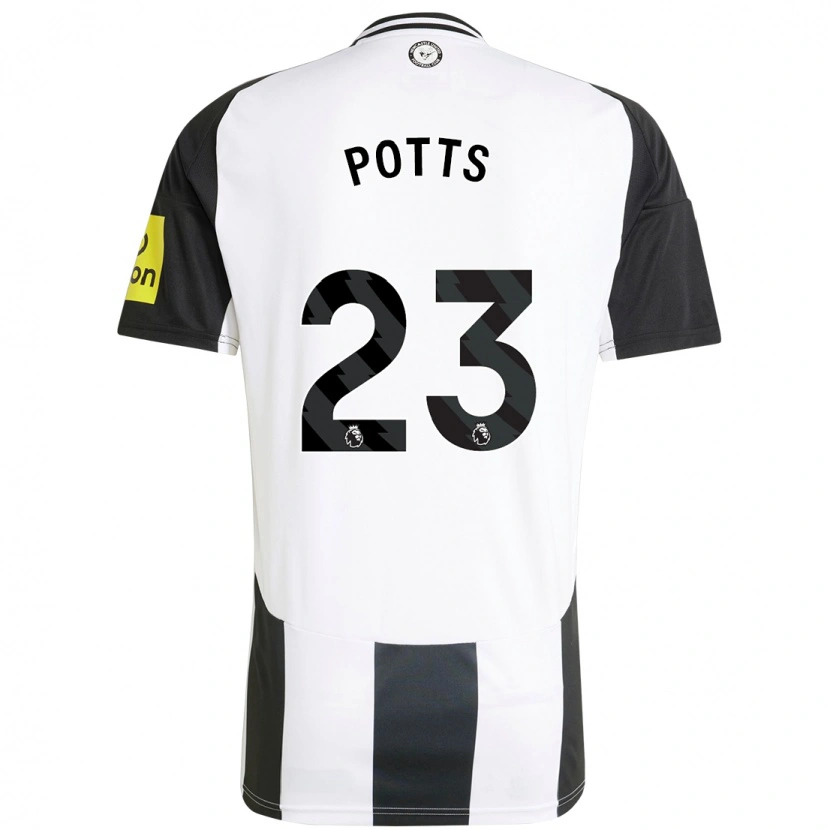 Danxen Män Charlotte Potts #23 Vit Svart Hemmatröja Matchtröjor 2024/25 Tröjor T-Tröja