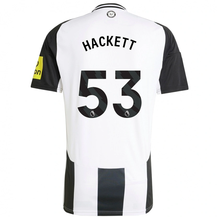 Danxen Män Jordan Hackett #53 Vit Svart Hemmatröja Matchtröjor 2024/25 Tröjor T-Tröja