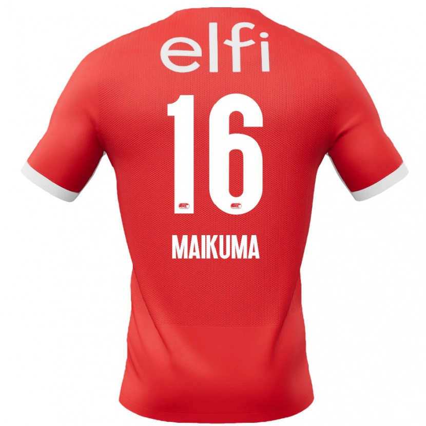 Danxen Män Seiya Maikuma #16 Röd Vit Hemmatröja Matchtröjor 2024/25 Tröjor T-Tröja