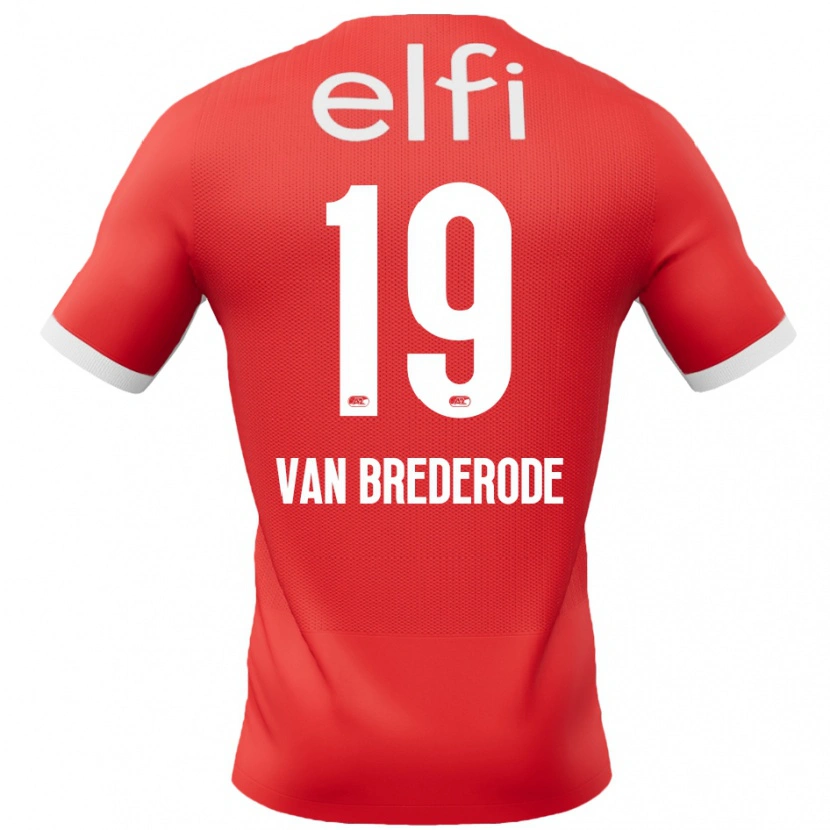 Danxen Män Myron Van Brederode #19 Röd Vit Hemmatröja Matchtröjor 2024/25 Tröjor T-Tröja