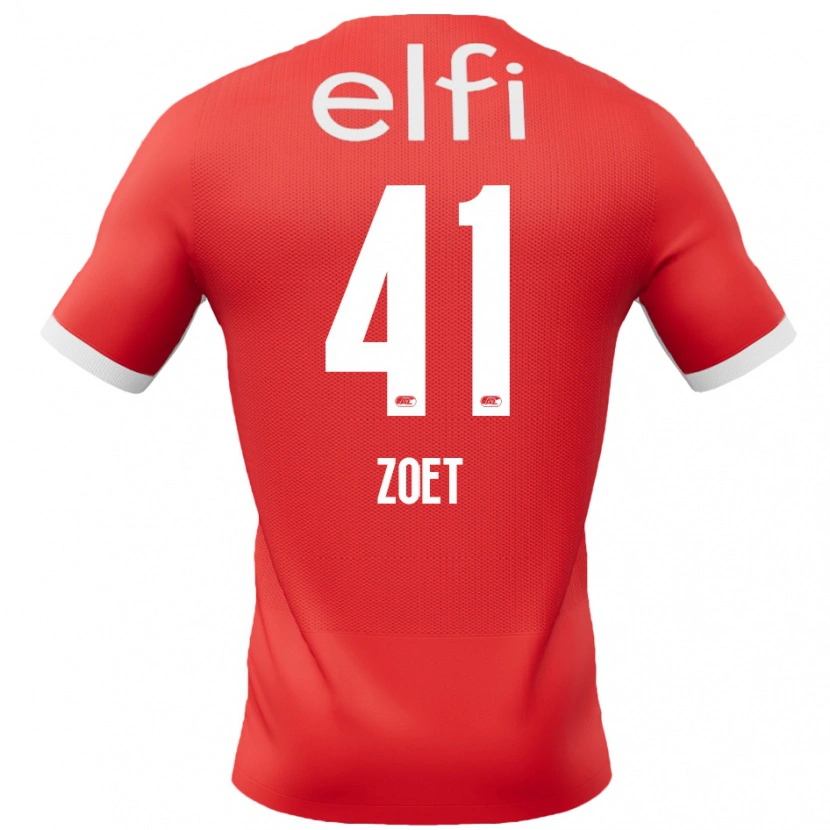 Danxen Män Jeroen Zoet #41 Röd Vit Hemmatröja Matchtröjor 2024/25 Tröjor T-Tröja