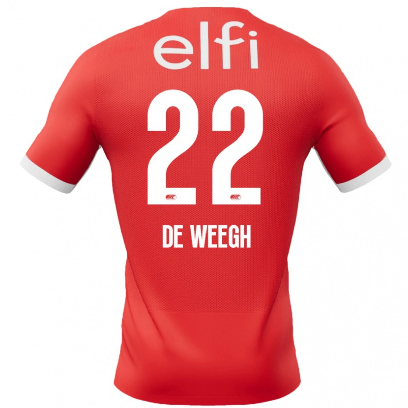 Danxen Män Bo Op De Weegh #22 Röd Vit Hemmatröja Matchtröjor 2024/25 Tröjor T-Tröja