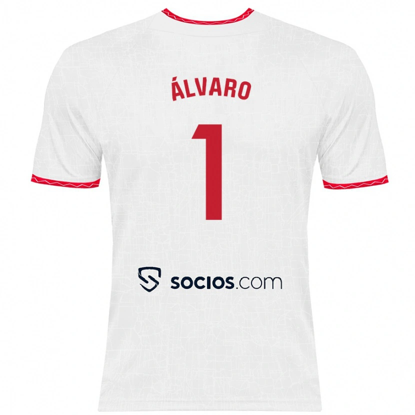 Danxen Män Álvaro Fernández #1 Vit Röd Hemmatröja Matchtröjor 2024/25 Tröjor T-Tröja