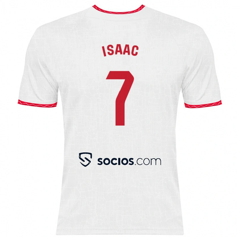 Danxen Män Isaac Romero #7 Vit Röd Hemmatröja Matchtröjor 2024/25 Tröjor T-Tröja