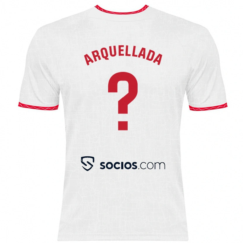 Danxen Män Álvaro Arquellada #0 Vit Röd Hemmatröja Matchtröjor 2024/25 Tröjor T-Tröja