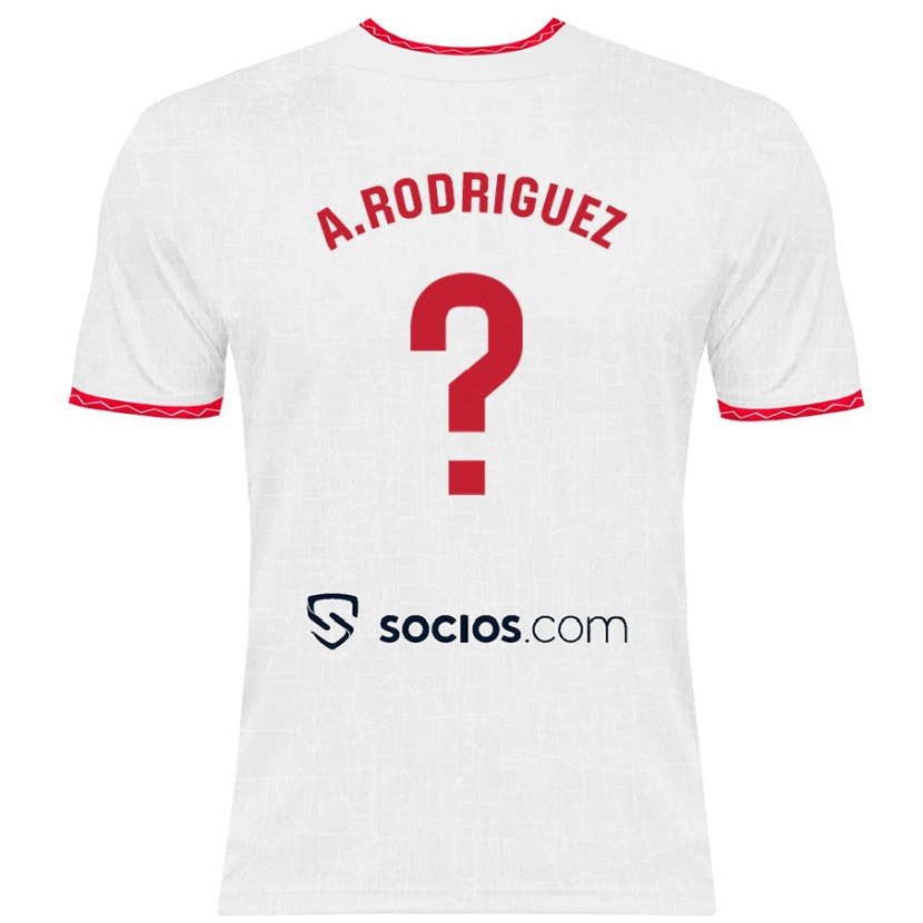 Danxen Män Ángel Rodríguez #0 Vit Röd Hemmatröja Matchtröjor 2024/25 Tröjor T-Tröja