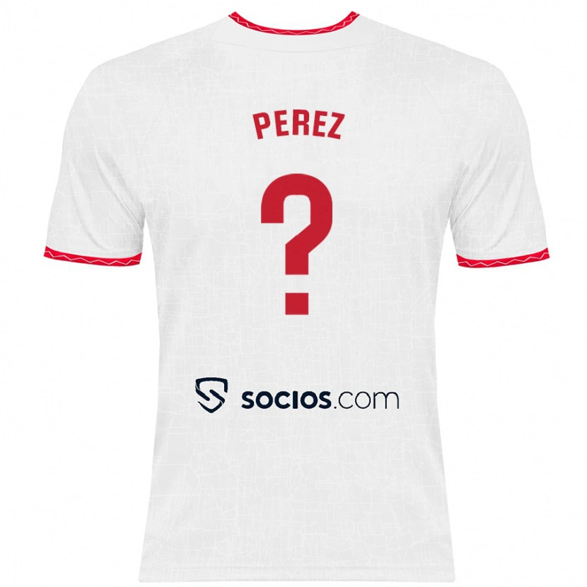 Danxen Män Adrián Pérez #0 Vit Röd Hemmatröja Matchtröjor 2024/25 Tröjor T-Tröja