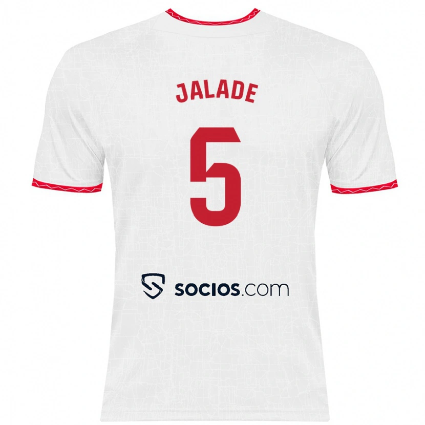 Danxen Män Robert Jalade #5 Vit Röd Hemmatröja Matchtröjor 2024/25 Tröjor T-Tröja
