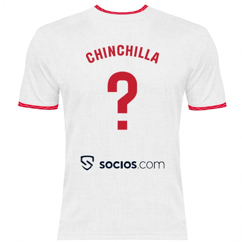 Danxen Män Gustavo Chinchilla #0 Vit Röd Hemmatröja Matchtröjor 2024/25 Tröjor T-Tröja