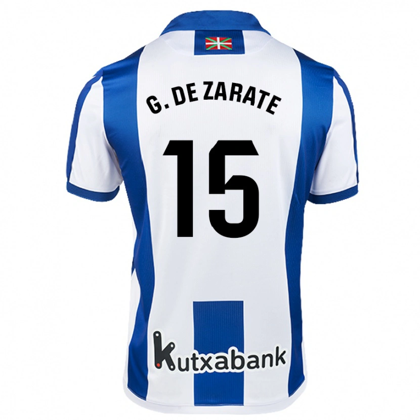 Danxen Män Urko González De Zarate #15 Vit Blå Hemmatröja Matchtröjor 2024/25 Tröjor T-Tröja