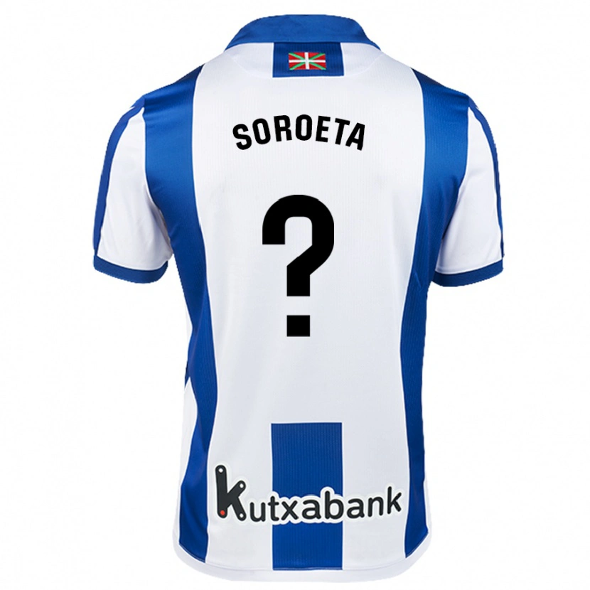 Danxen Män Javier Soroeta #0 Vit Blå Hemmatröja Matchtröjor 2024/25 Tröjor T-Tröja