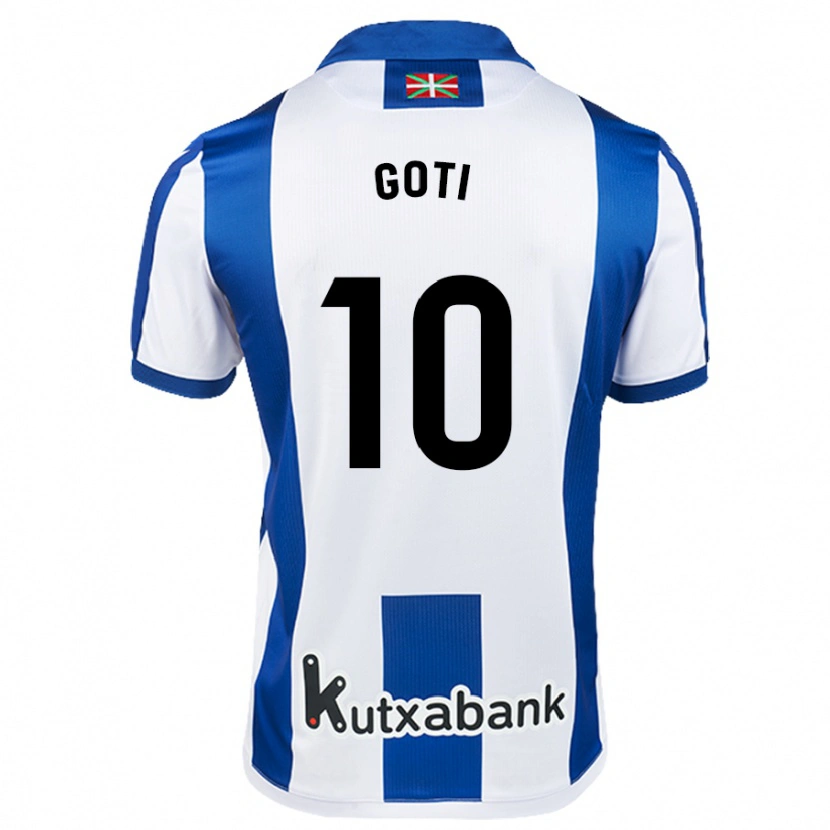 Danxen Män Mikel Goti #10 Vit Blå Hemmatröja Matchtröjor 2024/25 Tröjor T-Tröja