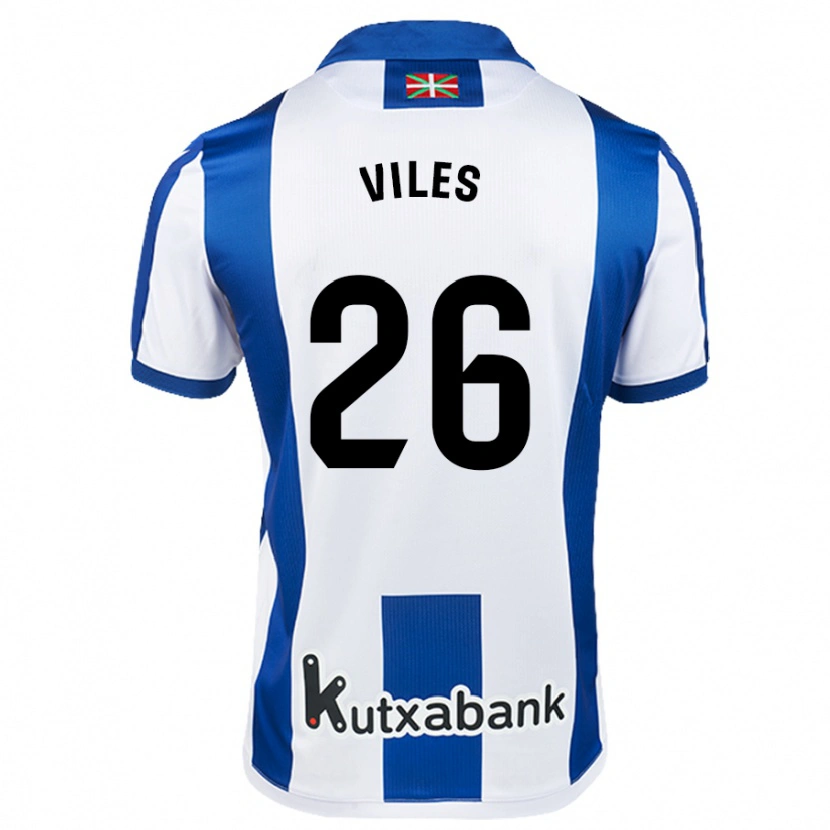 Danxen Män Elene Viles #26 Vit Blå Hemmatröja Matchtröjor 2024/25 Tröjor T-Tröja