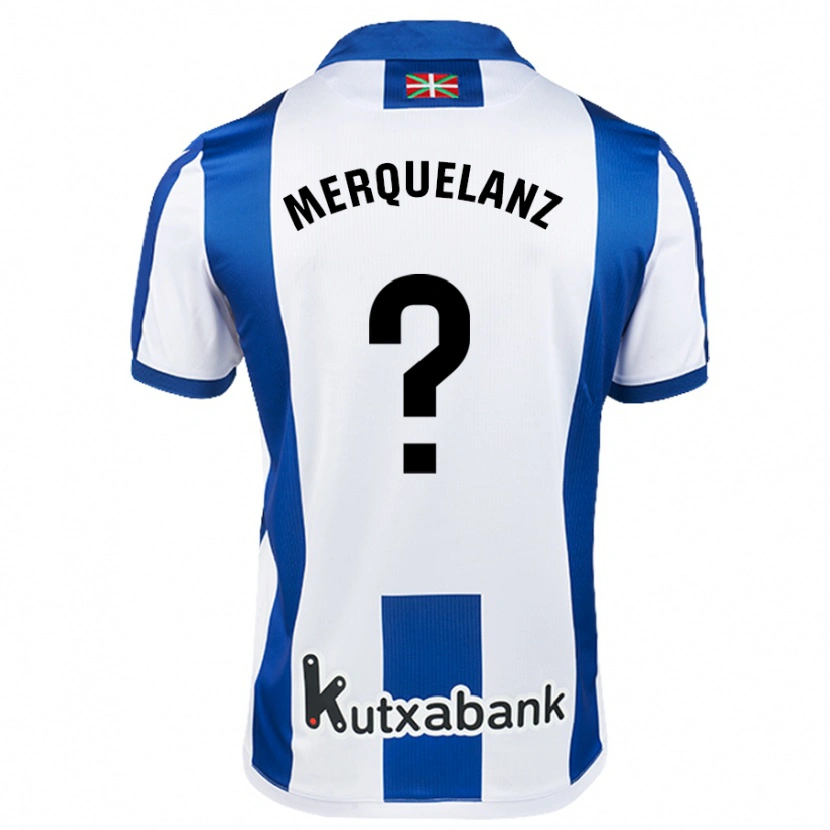 Danxen Män Martín Merquelanz #0 Vit Blå Hemmatröja Matchtröjor 2024/25 Tröjor T-Tröja