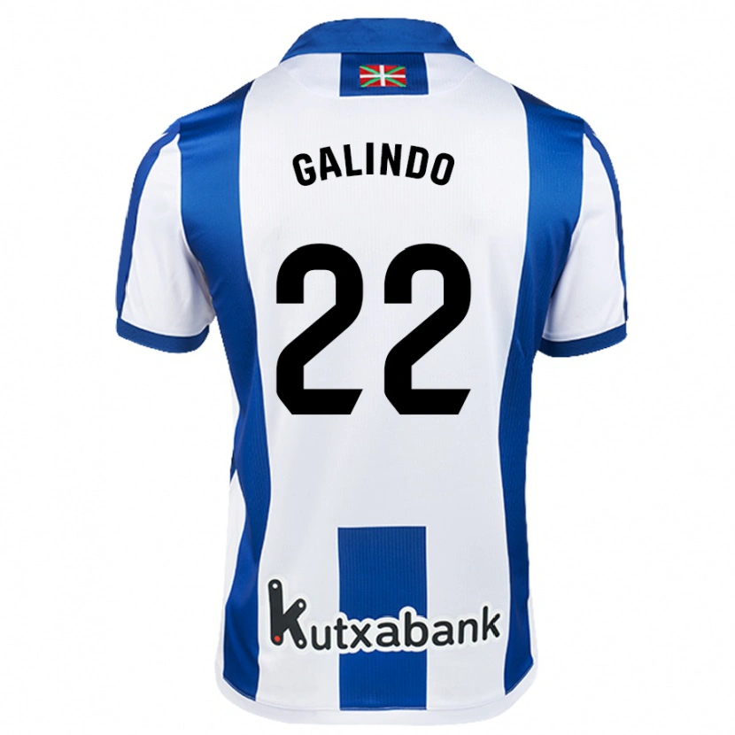 Danxen Män Iker Galindo #22 Vit Blå Hemmatröja Matchtröjor 2024/25 Tröjor T-Tröja