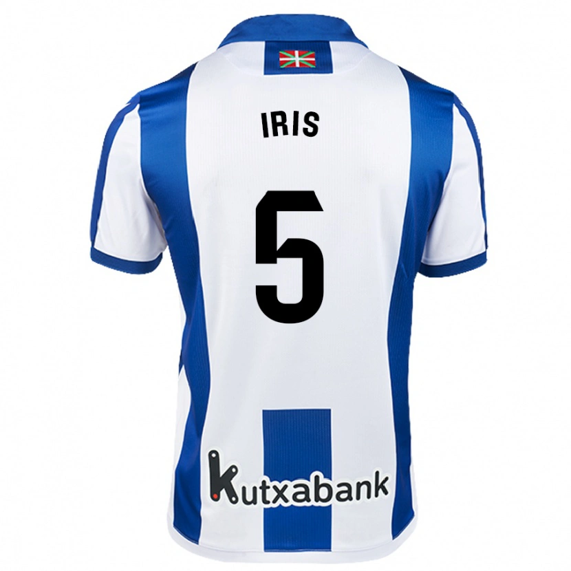 Danxen Män Iris Arnaiz Gil #5 Vit Blå Hemmatröja Matchtröjor 2024/25 Tröjor T-Tröja