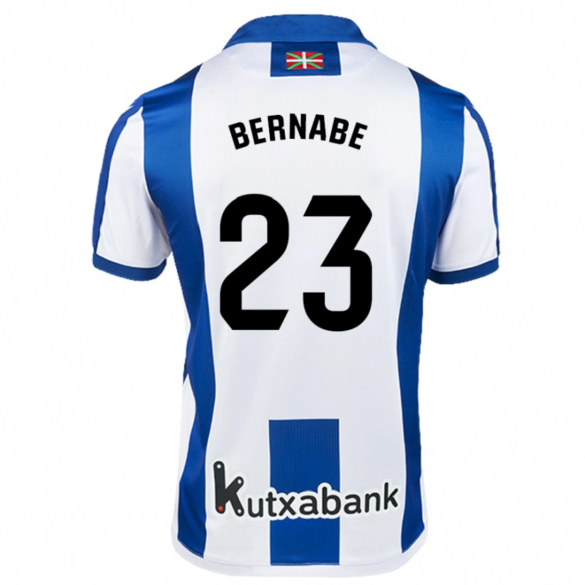 Danxen Män Alejandra Bernabé De Santiago #23 Vit Blå Hemmatröja Matchtröjor 2024/25 Tröjor T-Tröja