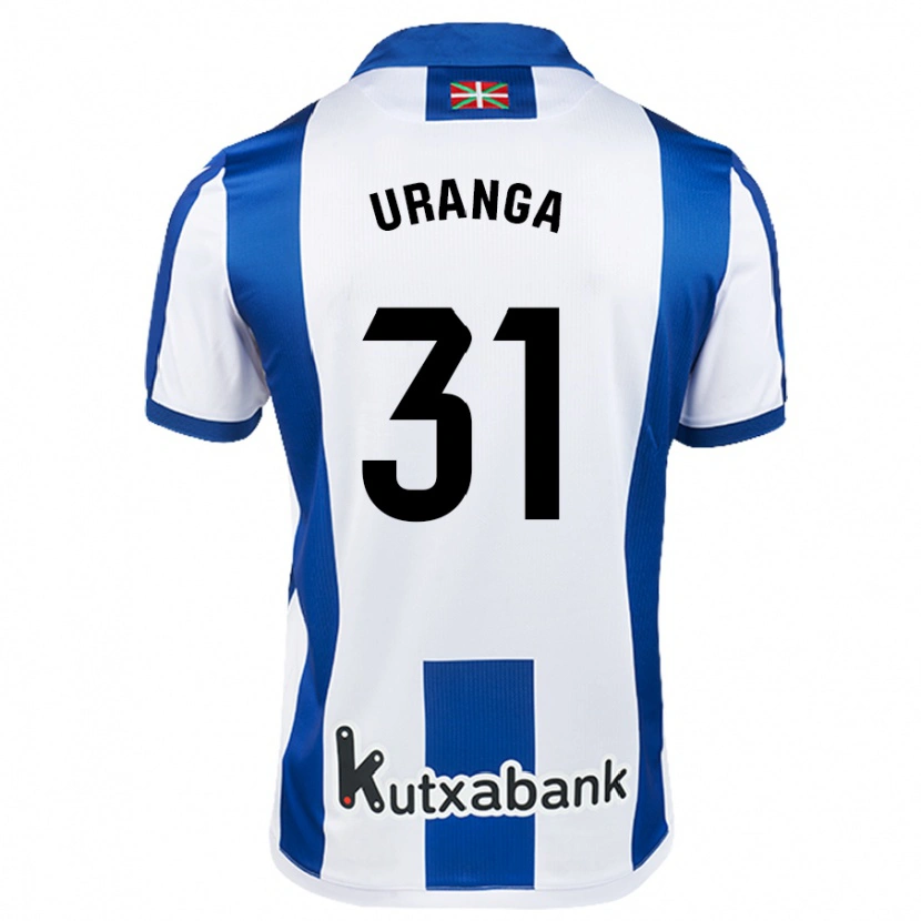 Danxen Män Haizea Uranga Agirre #31 Vit Blå Hemmatröja Matchtröjor 2024/25 Tröjor T-Tröja