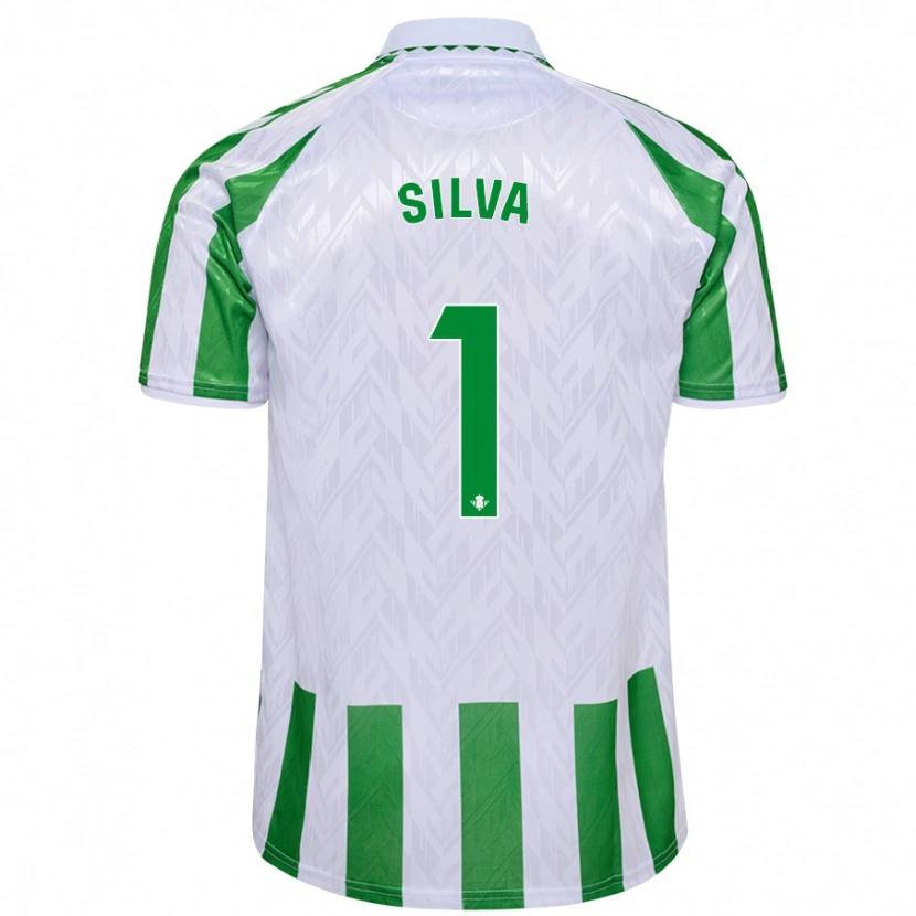 Danxen Män Rui Silva #1 Gröna Vita Ränder Hemmatröja Matchtröjor 2024/25 Tröjor T-Tröja