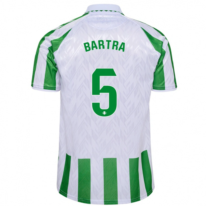 Danxen Män Marc Bartra #5 Gröna Vita Ränder Hemmatröja Matchtröjor 2024/25 Tröjor T-Tröja