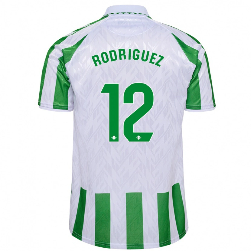 Danxen Män Ricardo Rodríguez #12 Gröna Vita Ränder Hemmatröja Matchtröjor 2024/25 Tröjor T-Tröja