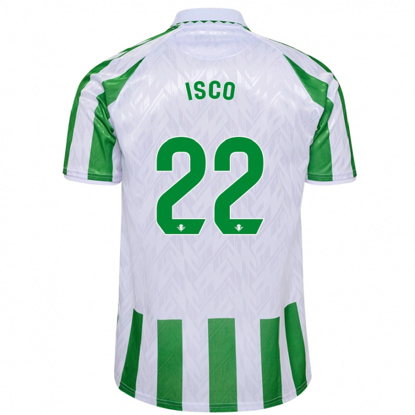 Danxen Män Isco #22 Gröna Vita Ränder Hemmatröja Matchtröjor 2024/25 Tröjor T-Tröja