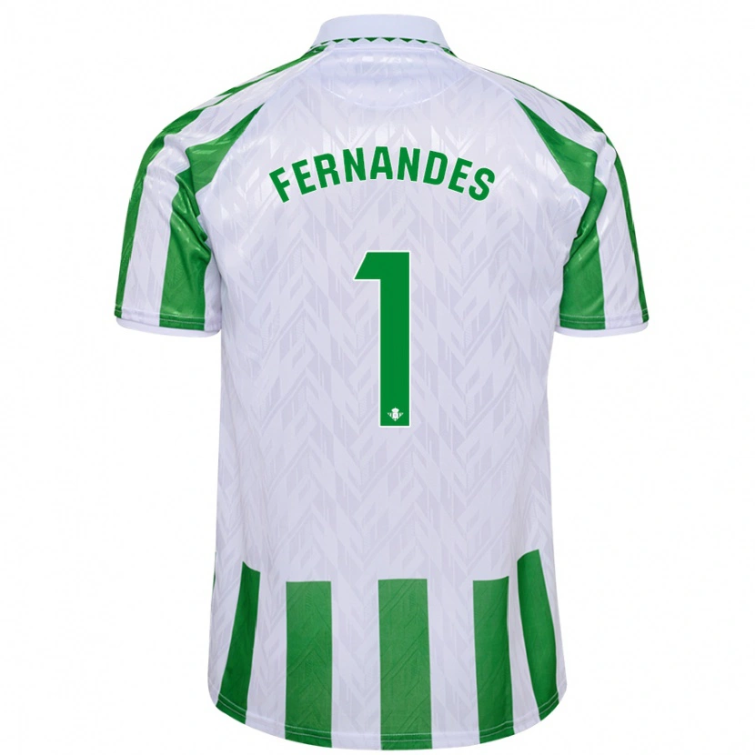 Danxen Män Guilherme Fernandes #1 Gröna Vita Ränder Hemmatröja Matchtröjor 2024/25 Tröjor T-Tröja