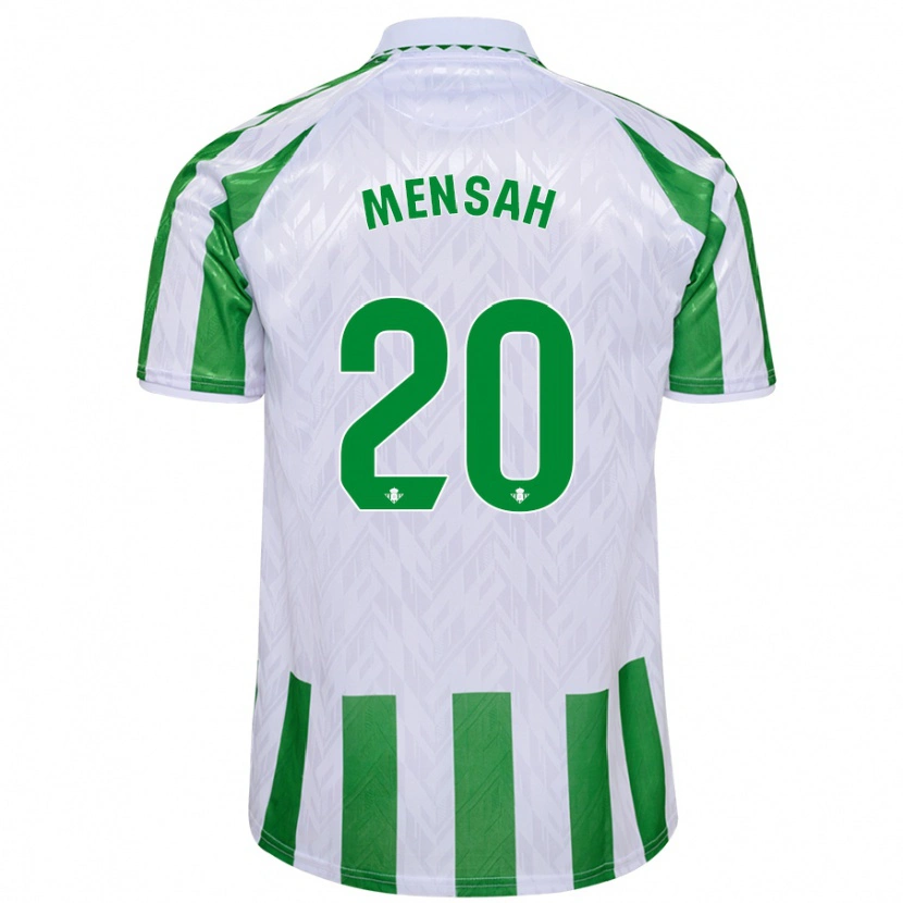 Danxen Män Mawuli Mensah #20 Gröna Vita Ränder Hemmatröja Matchtröjor 2024/25 Tröjor T-Tröja