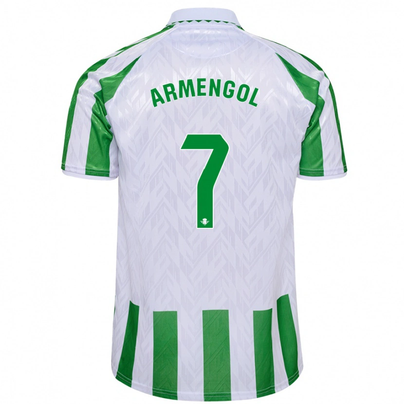 Danxen Män Carla Armengol #7 Gröna Vita Ränder Hemmatröja Matchtröjor 2024/25 Tröjor T-Tröja