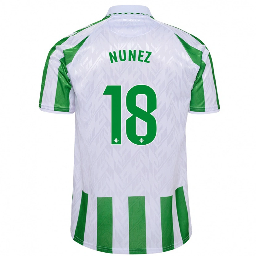 Danxen Män Romina Núñez #18 Gröna Vita Ränder Hemmatröja Matchtröjor 2024/25 Tröjor T-Tröja