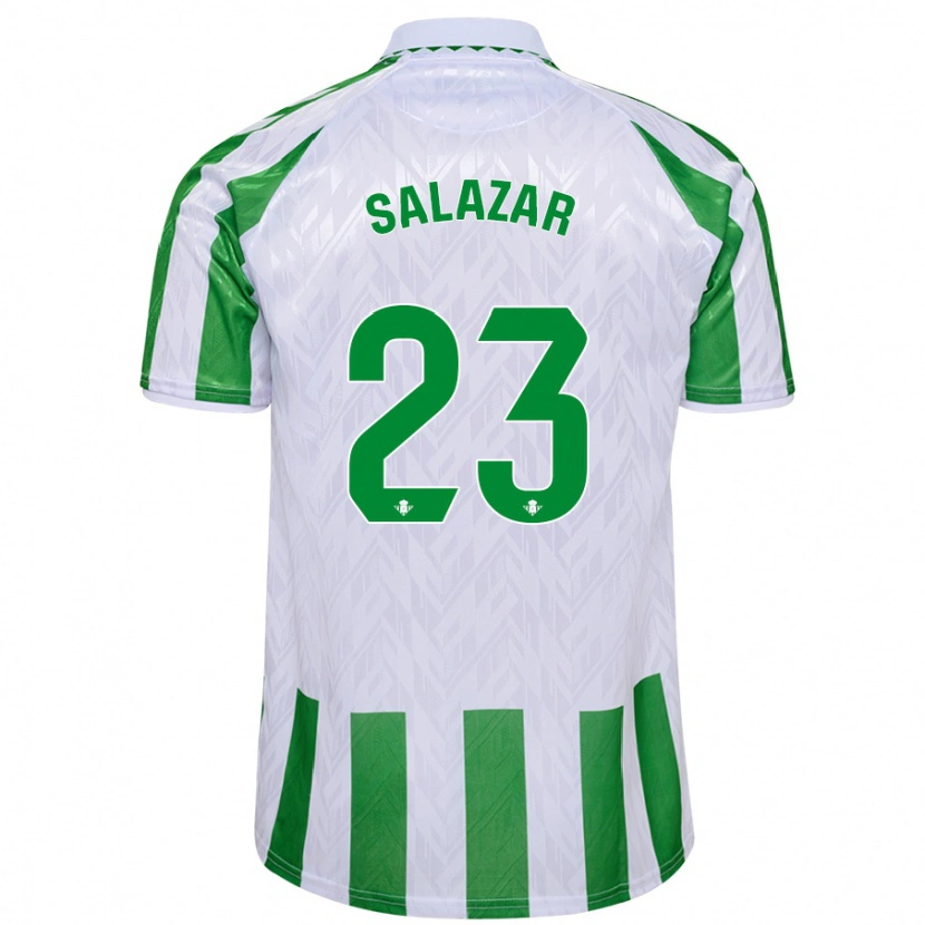 Danxen Män Noelia Salazar #23 Gröna Vita Ränder Hemmatröja Matchtröjor 2024/25 Tröjor T-Tröja