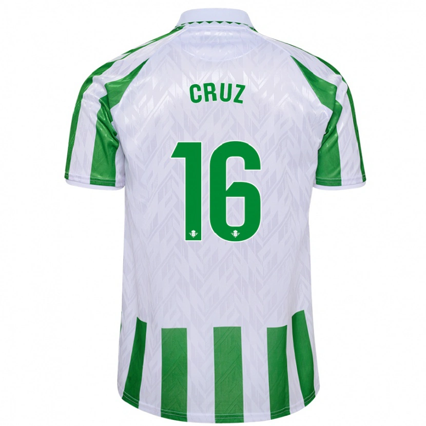 Danxen Män Juan Cruz #16 Gröna Vita Ränder Hemmatröja Matchtröjor 2024/25 Tröjor T-Tröja