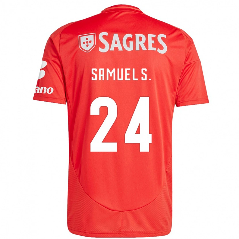 Danxen Män Samuel Soares #24 Röd Vit Hemmatröja Matchtröjor 2024/25 Tröjor T-Tröja