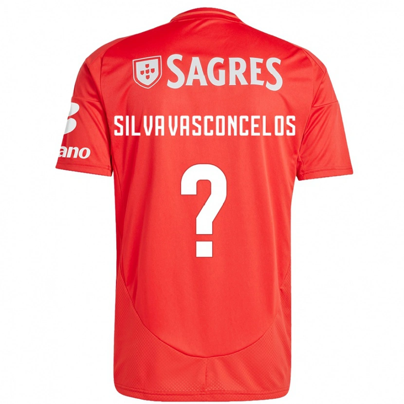 Danxen Män Martim Silva Vasconcelos #0 Röd Vit Hemmatröja Matchtröjor 2024/25 Tröjor T-Tröja