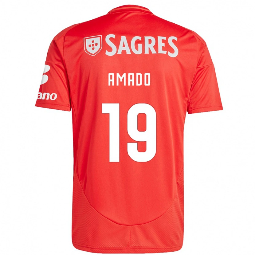 Danxen Män Catarina Amado #19 Röd Vit Hemmatröja Matchtröjor 2024/25 Tröjor T-Tröja