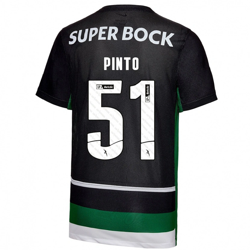 Danxen Män Diogo Pinto #51 Svart Vit Grön Hemmatröja Matchtröjor 2024/25 Tröjor T-Tröja