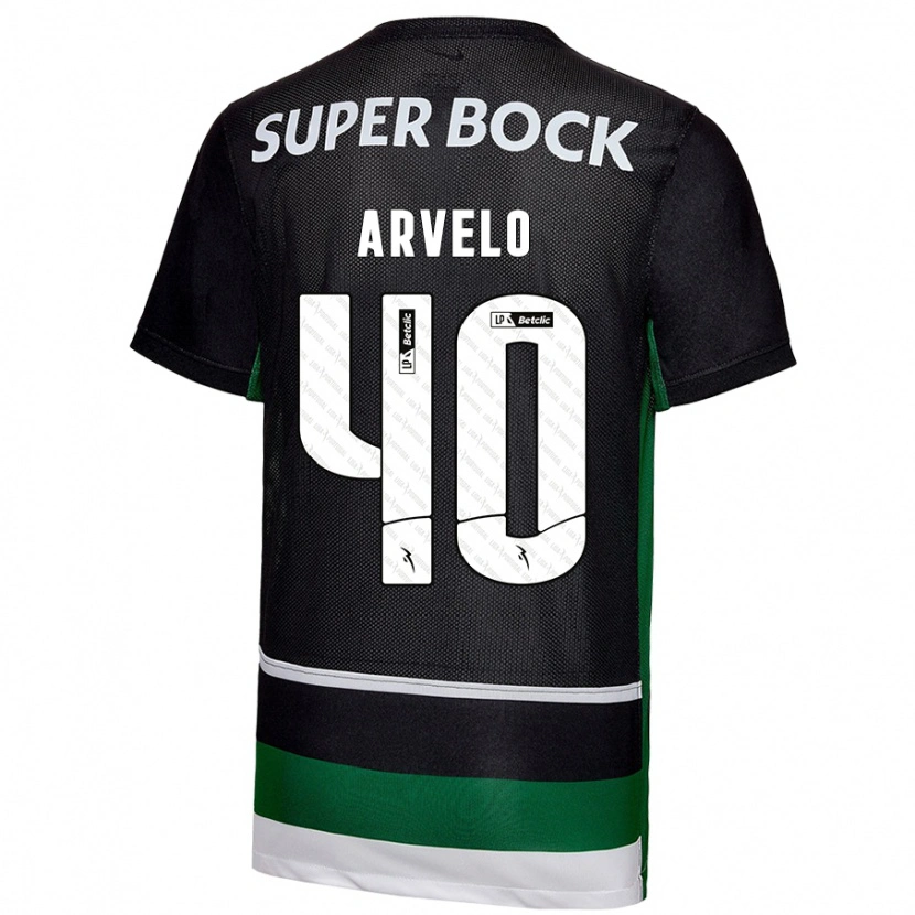Danxen Män Adam Arvelo #40 Svart Vit Grön Hemmatröja Matchtröjor 2024/25 Tröjor T-Tröja