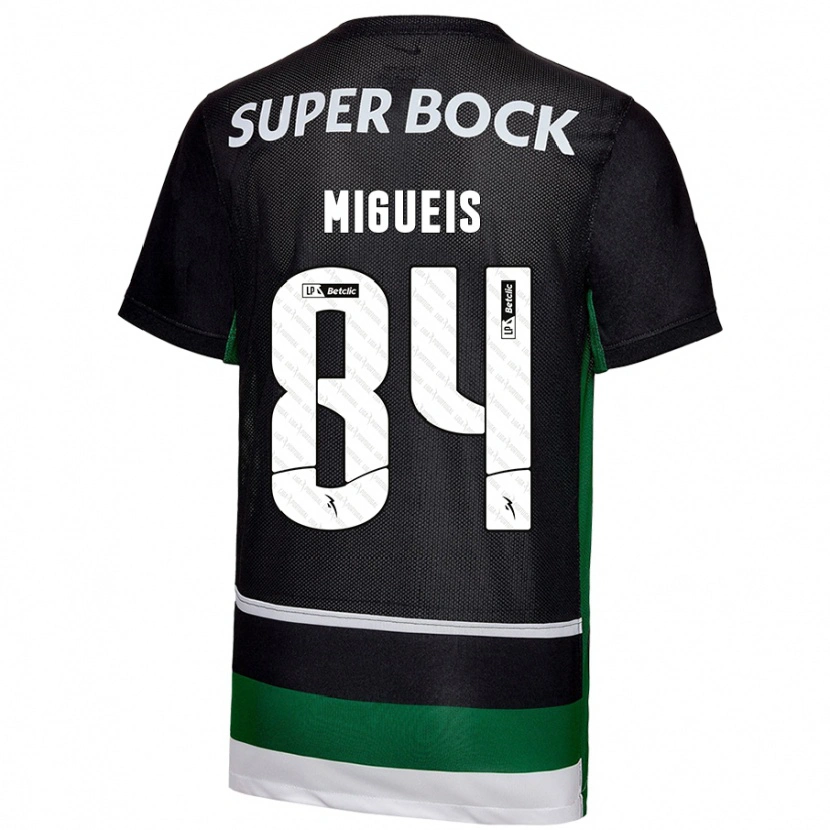 Danxen Män Pedro Miguéis #84 Svart Vit Grön Hemmatröja Matchtröjor 2024/25 Tröjor T-Tröja