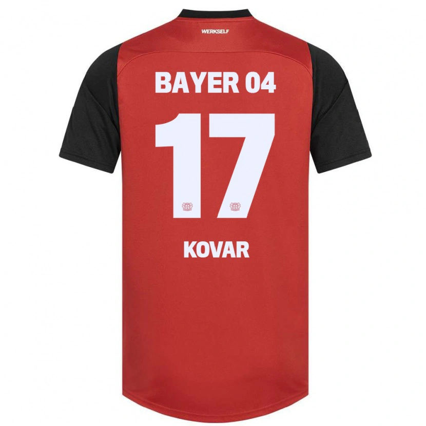 Danxen Män Matej Kovar #17 Röd Svart Hemmatröja Matchtröjor 2024/25 Tröjor T-Tröja