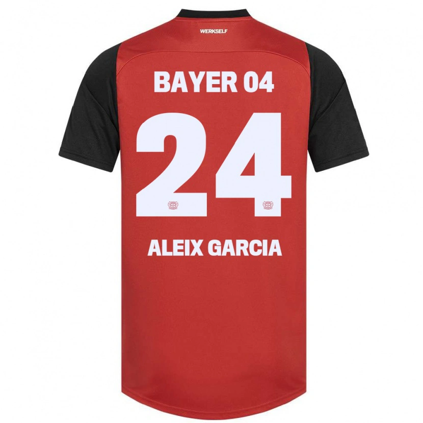 Danxen Män Aleix García #24 Röd Svart Hemmatröja Matchtröjor 2024/25 Tröjor T-Tröja