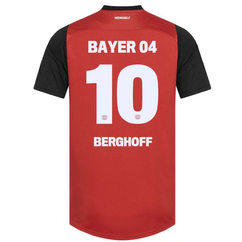 Danxen Män Jonah Berghoff #10 Röd Svart Hemmatröja Matchtröjor 2024/25 Tröjor T-Tröja